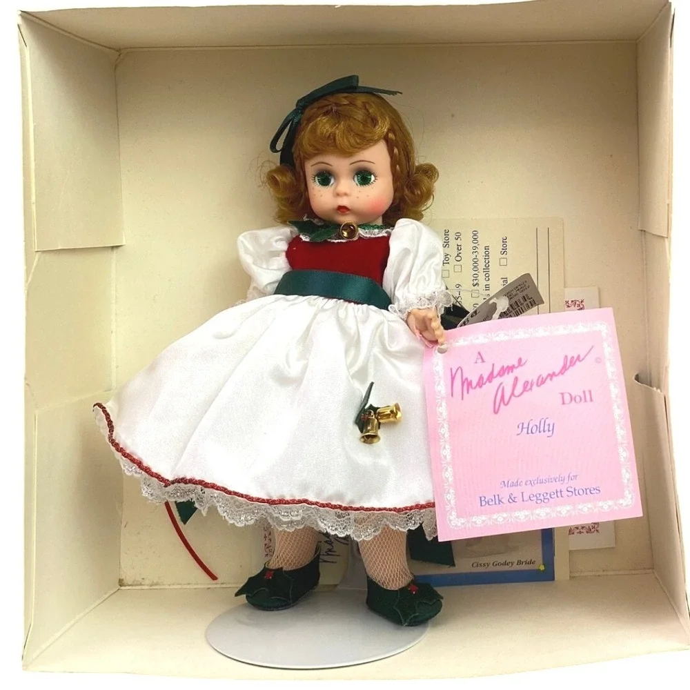 Vintage Madame Alexander Doll‎ Holly 84-S Original Box Green Eyes Strung